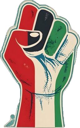 Dibujo de Puño palestino en alto