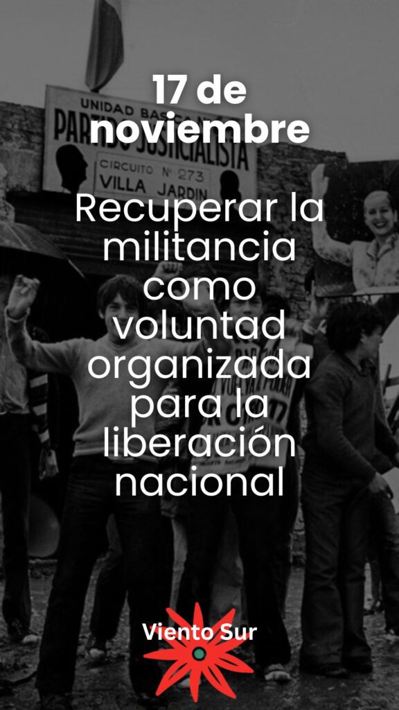 Flyer de Viento Sur sobre el día de la militancia