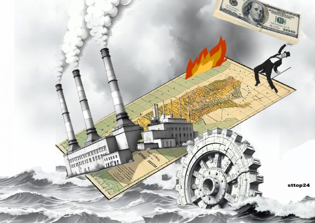 Imagen alegórica sobre el industricidio