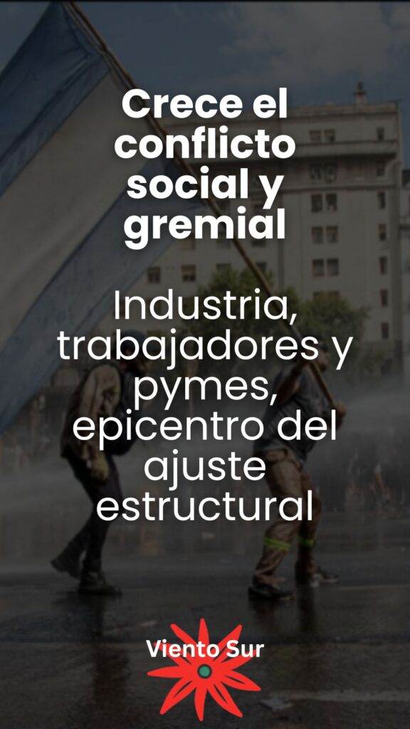 Flyer sobre el artículo "Crece el conflicto social y gremial"