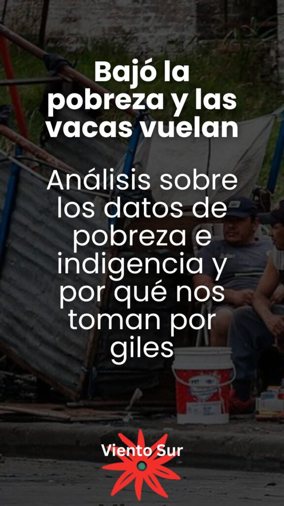 Flyer sobre el artículo sobre "Bajó la pobreza y las vacas vuelan"